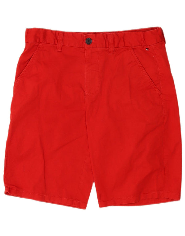 Tommy Hilfiger Boys Chino Shorts 15-16 anos W28 algodão vermelho