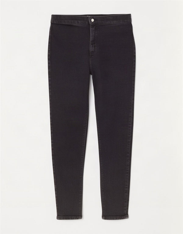Topshop feminino Joni Skinny Jeans W30 L28 algodão preto