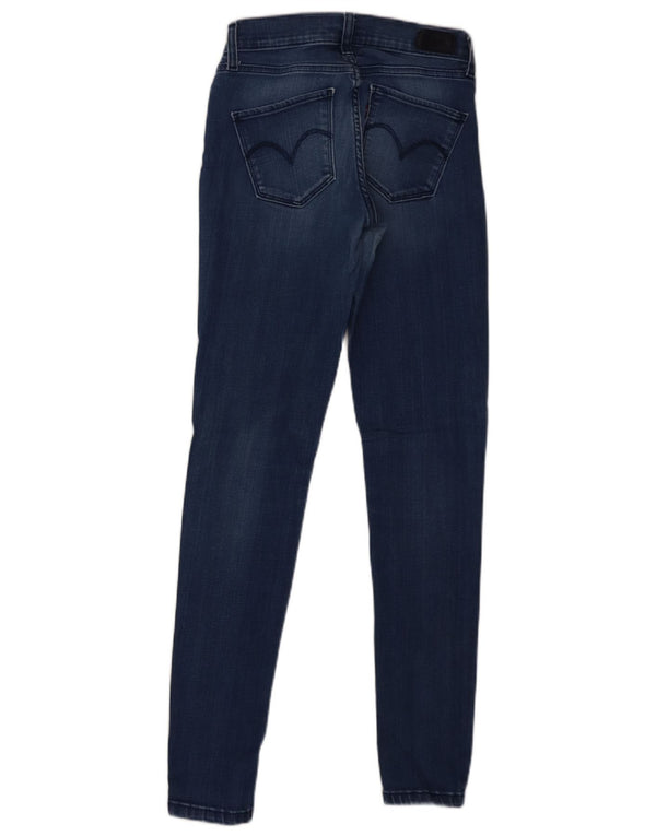 Levi's Womens Skinny Jeans W25 L30 Navy Blue Cotton