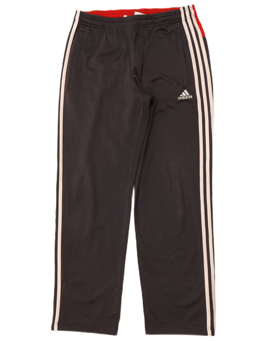 Calças de treino masculinas ADIDAS UK 38/40 cinza médio colorblock poliéster