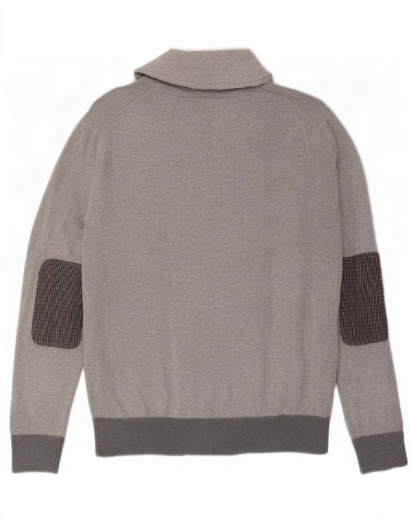 Tommy Hilfiger Suéter masculino com gola xale 15-16 anos XL algodão cinza