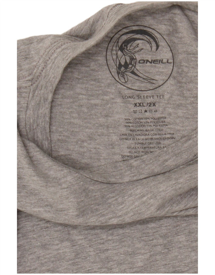 Top gráfico masculino O'Neill manga comprida 2XL algodão cinza