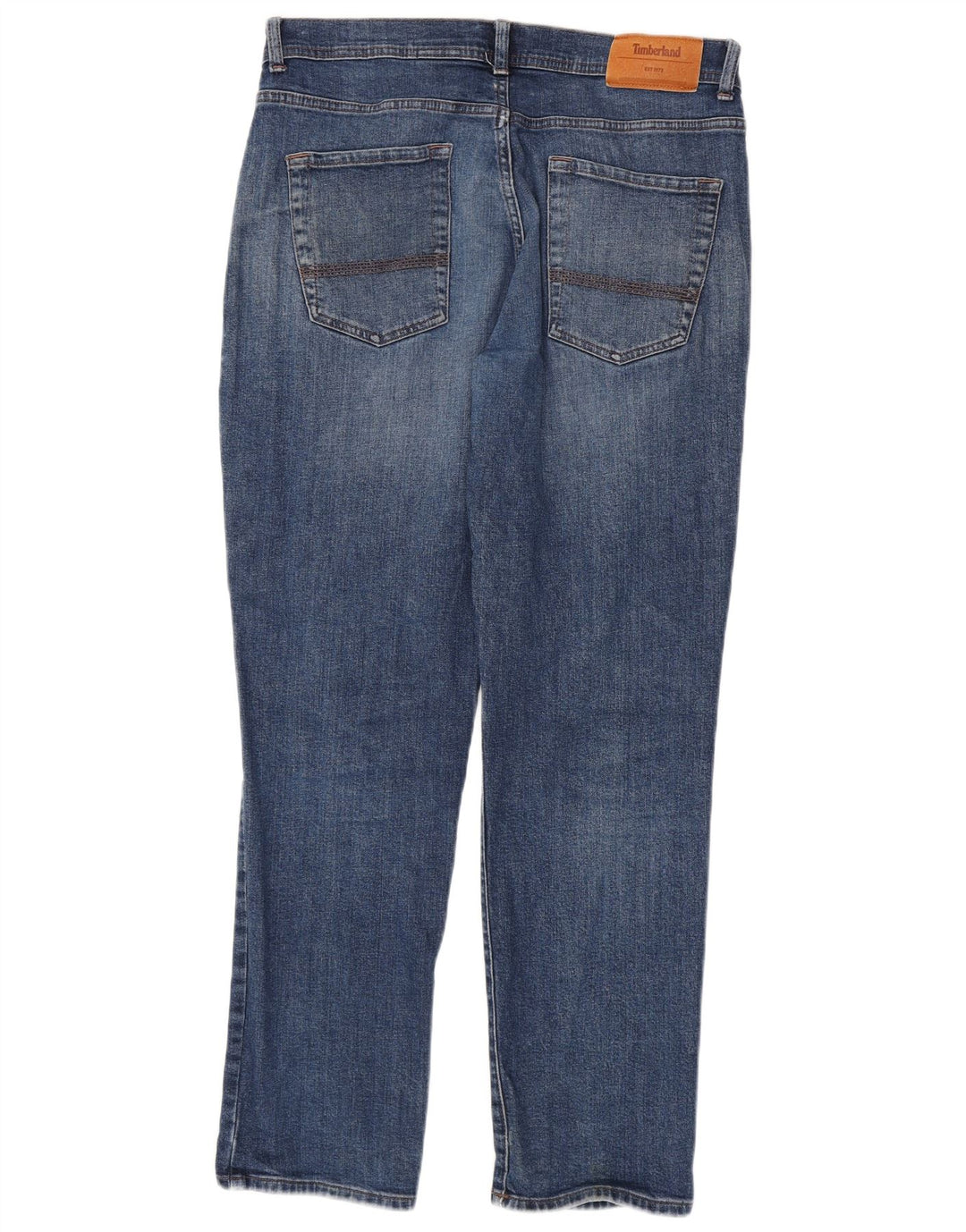 Calça jeans reta masculina Timberland W34 L32 azul algodão
