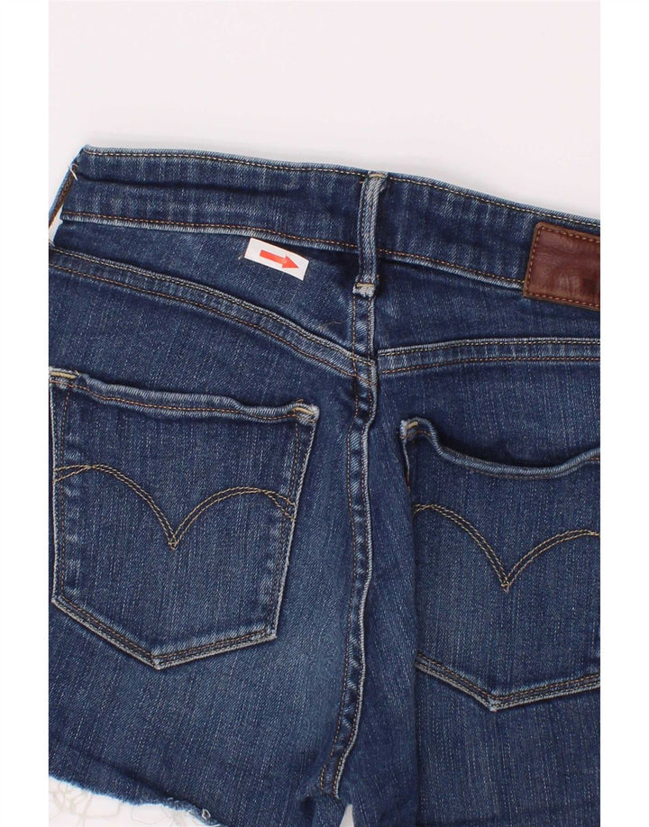 Shorts jeans feminino Levi's W25 XS azul algodão