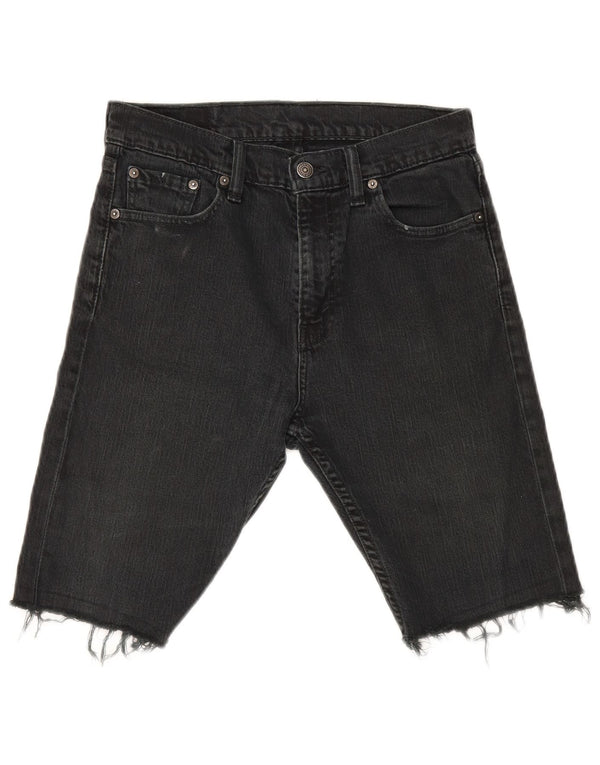 Shorts jeans masculino Levi's W29 pequeno algodão preto
