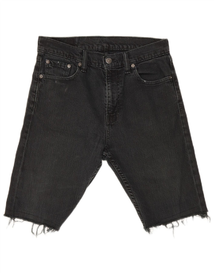 Shorts jeans masculino Levi's W29 pequeno algodão preto