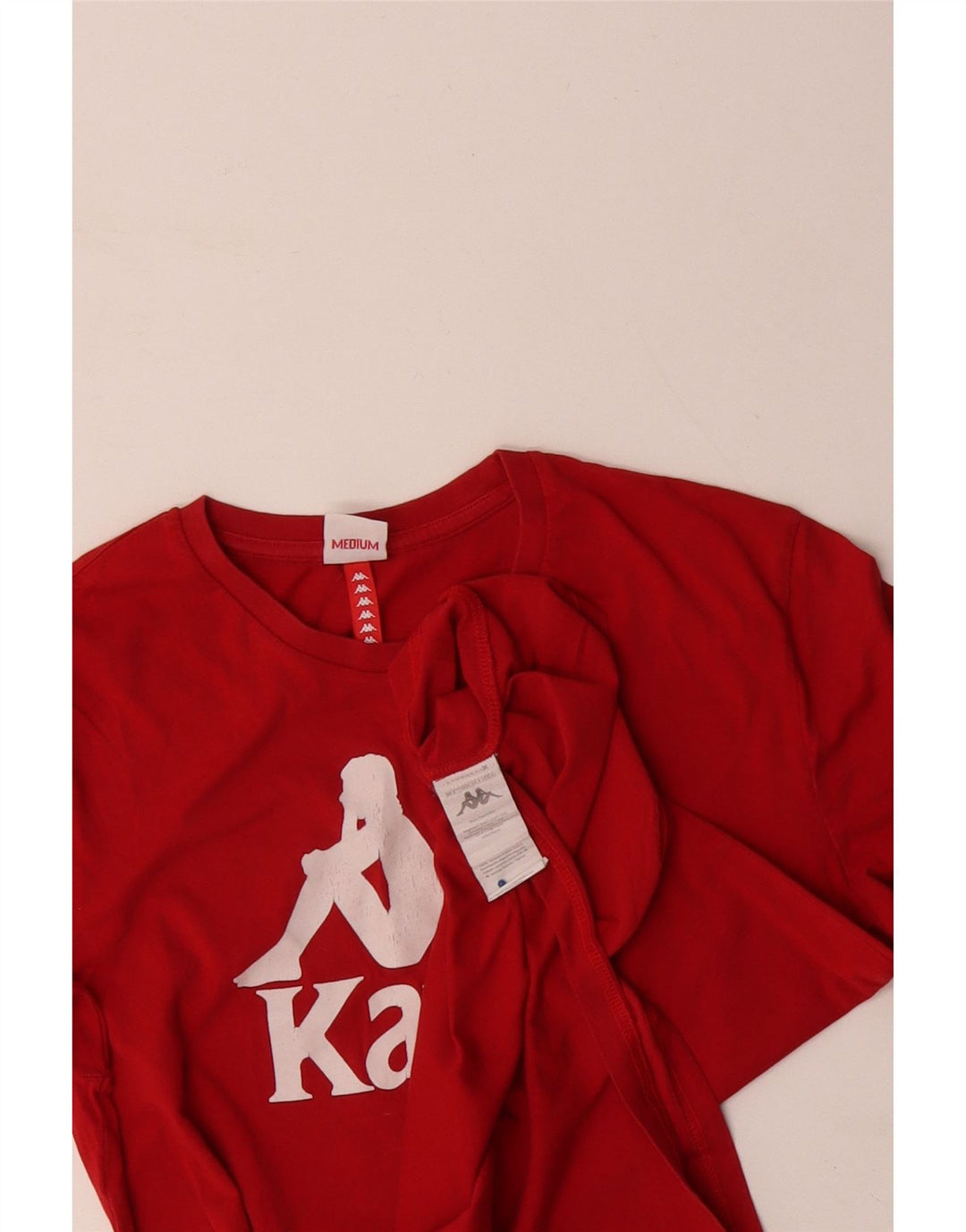 Camiseta gráfica masculina KAPPA Top médio algodão vermelho