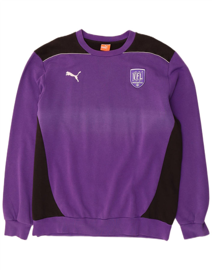 PUMA Mens Osnabruck Moletom Jumper 2XL Roxo Colourblock Algodão