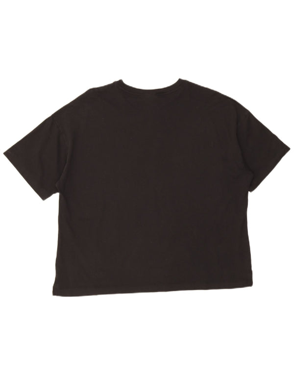 Camiseta feminina estampada grande Champion UK 16 grande preta