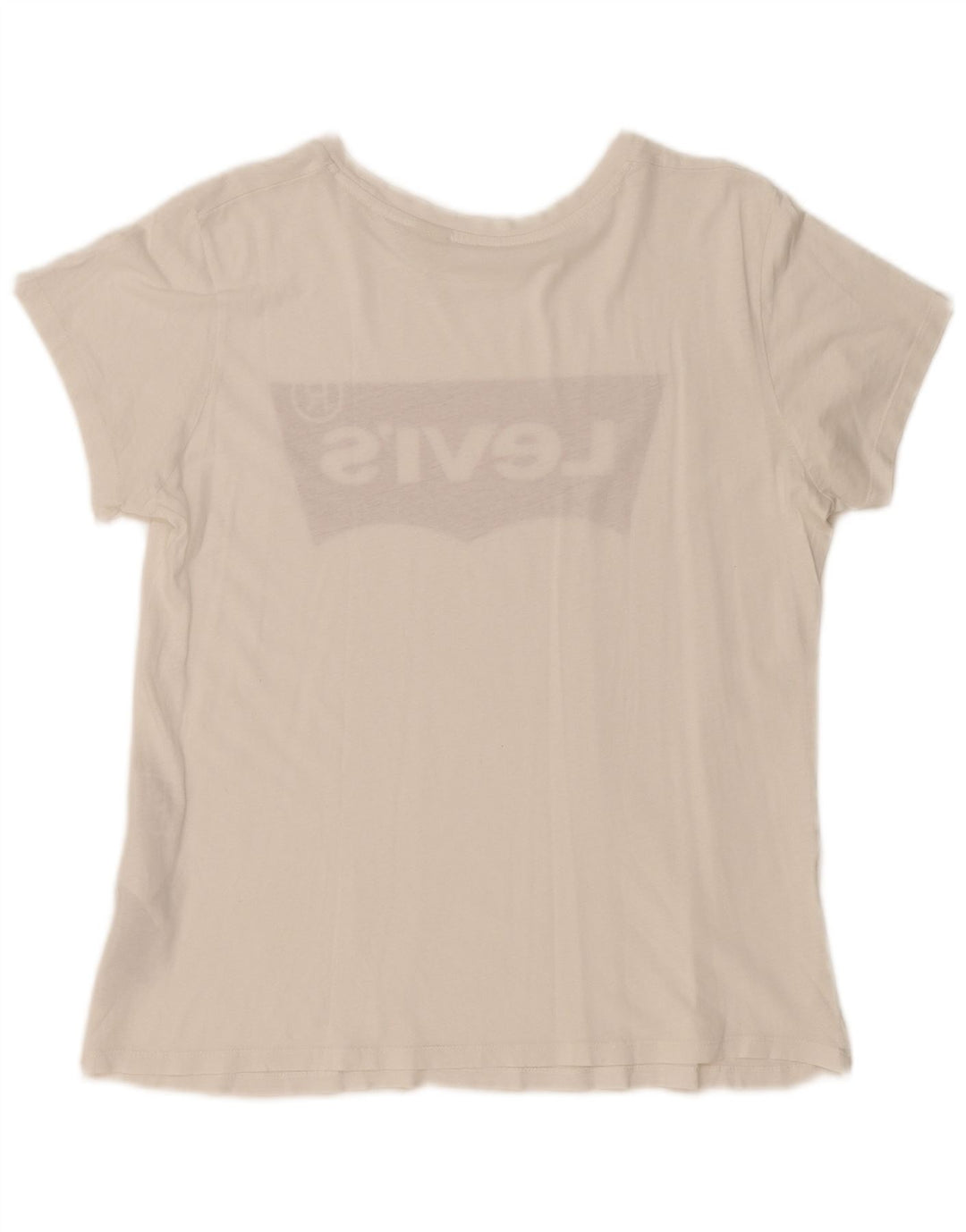 Camiseta feminina gráfica LEVI'S UK 16 grande algodão branco