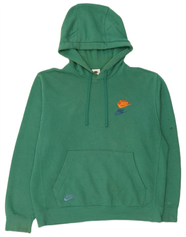 Nike Mens Hoodie Jumper Médio Algodão Verde