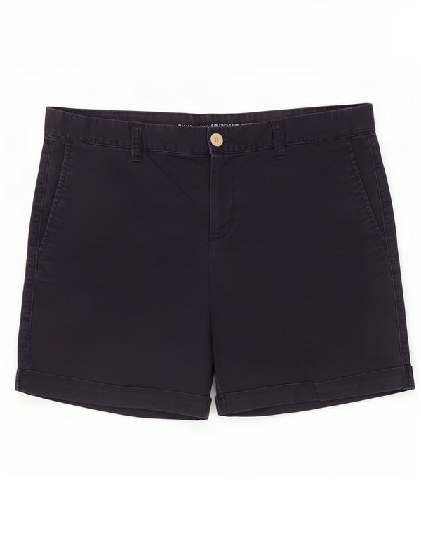 Shorts feminino Chino Girlfriend da Gap UK 12 médio W32 algodão azul marinho