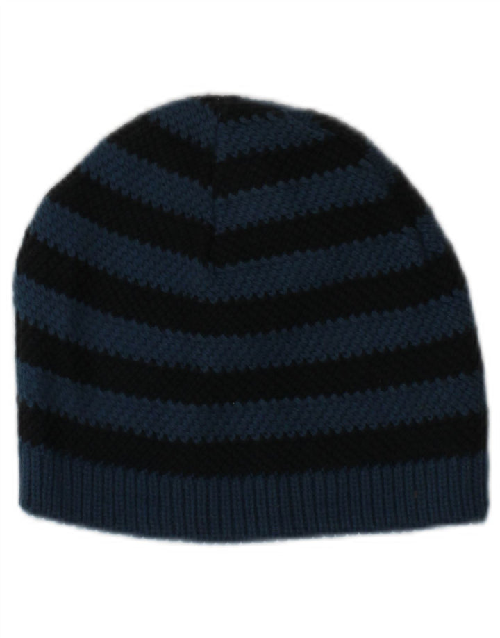 Gorro feminino de malha gráfica Weird Fish tamanho único listrado azul marinho