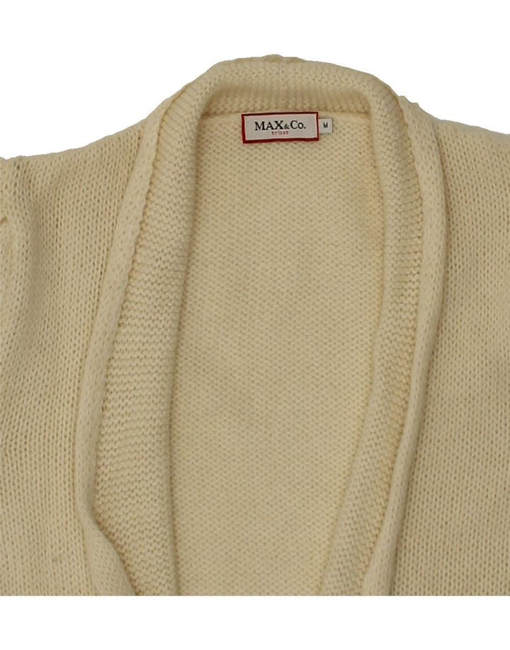 MAX & CO. Womens Cardigan Sweater UK 12 Medium Beige Acrylic Vintage Max & Co. and Second-Hand Max & Co. from Messina Hembry 