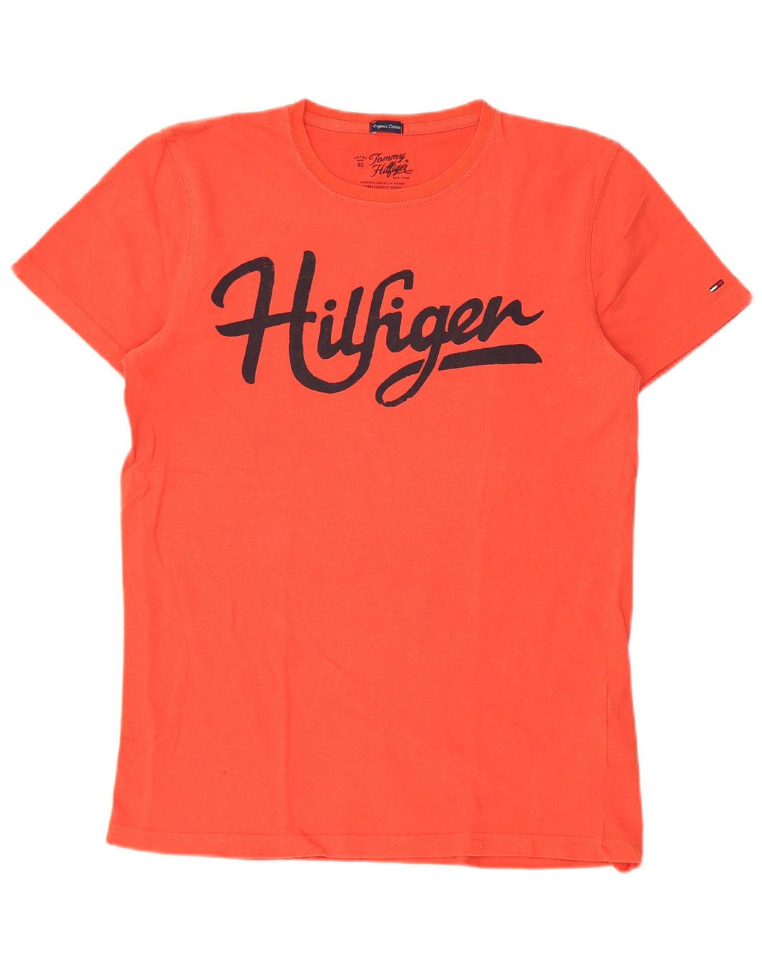 Tommy Hilfiger Camiseta masculina gráfica Top Médio Laranja