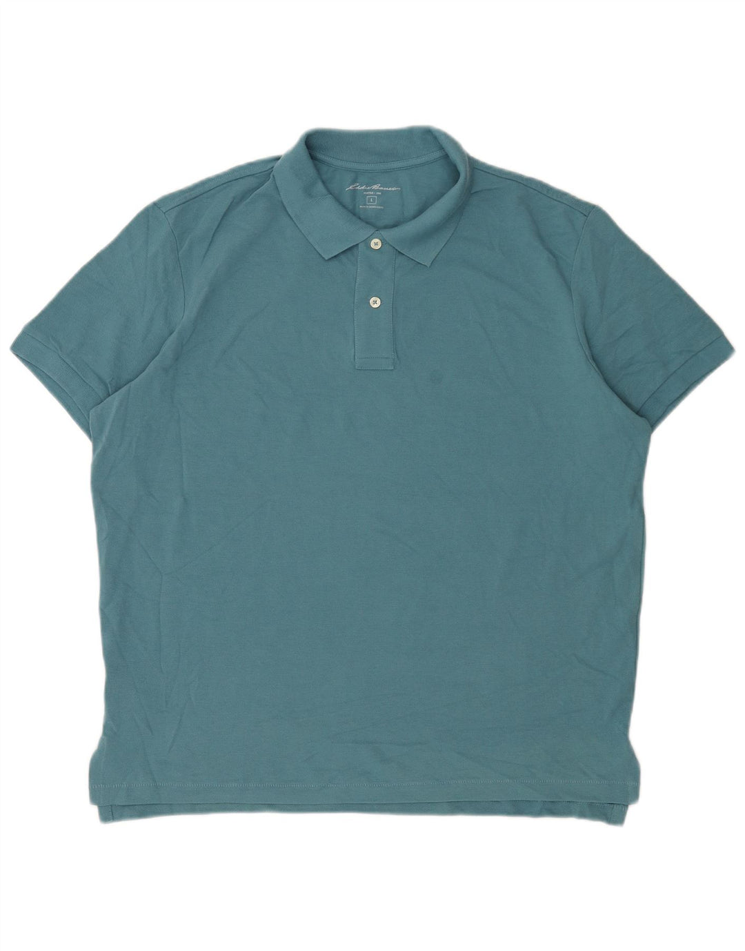 Camisa pólo masculina Eddie Bauer grande algodão azul