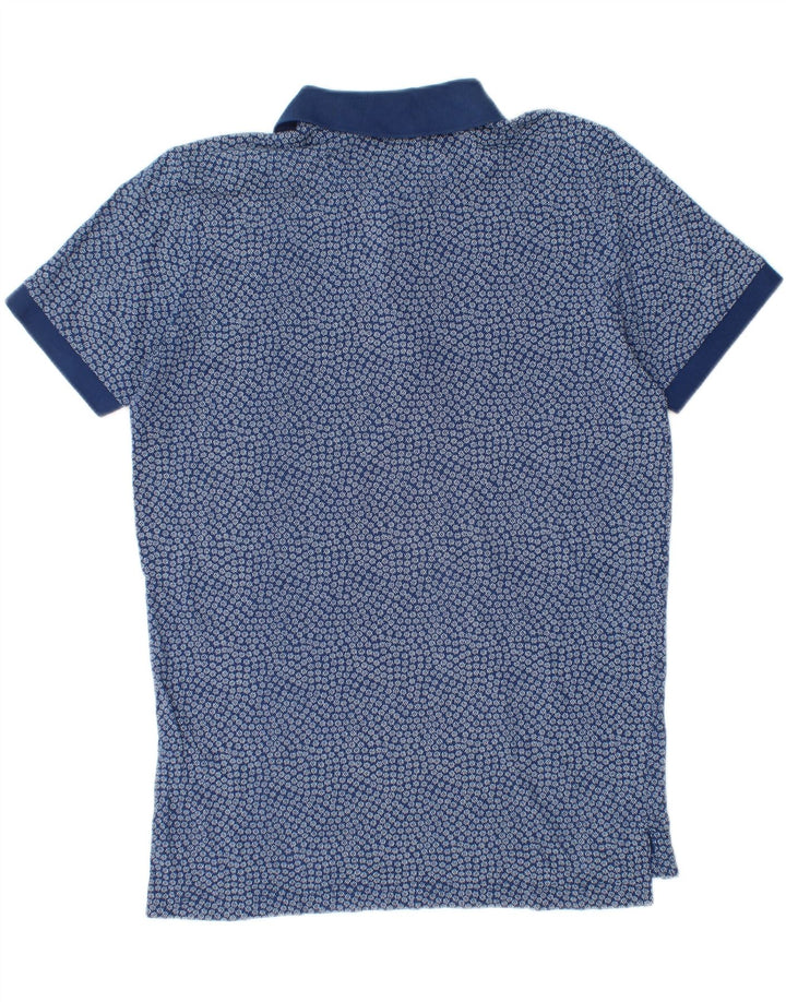 Camisa polo masculina Brooks Brothers algodão floral azul médio