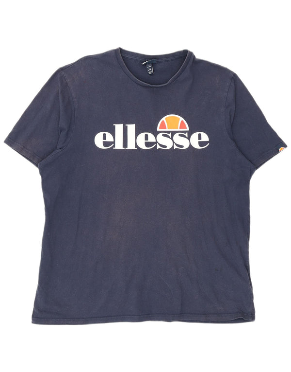 Camiseta gráfica masculina Ellesse Top 2XL algodão azul marinho
