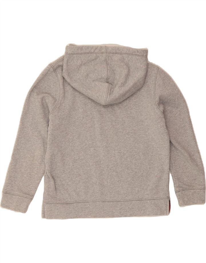 TOMMY HILFIGER Womens Oversized Crop Hoodie Jumper UK 10 Small Grey Vintage Tommy Hilfiger and Second-Hand Tommy Hilfiger from Messina Hembry 