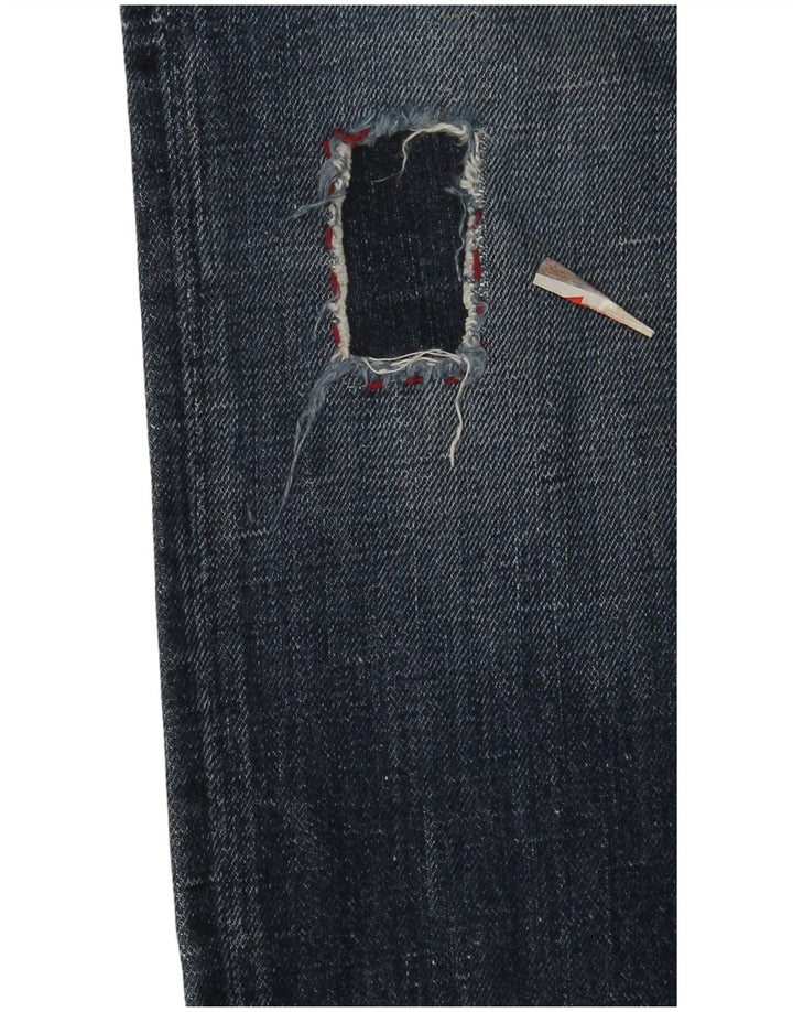 Armani Jeans Masculino Regular Straight Jeans W33 L34 Azul Marinho Algodão