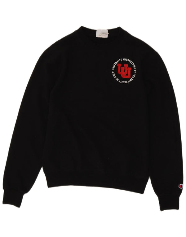 Champion moletom gráfico masculino jumper pequeno algodão preto