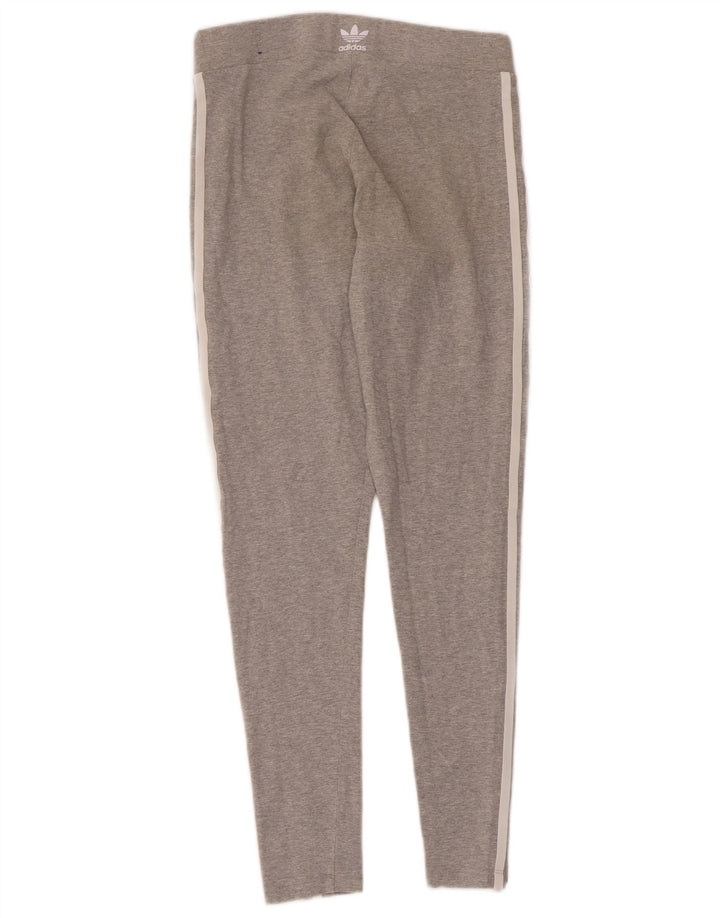 Leggings Adidas Femininas UK 12/14 Algodão Cinza Médio