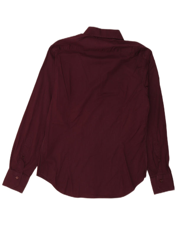Camisa masculina Carrera média algodão Borgonha