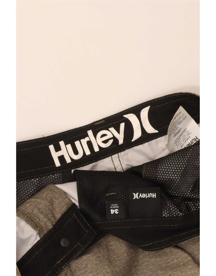 Hurley Mens Chino Shorts W34 Grande Poliéster Cáqui