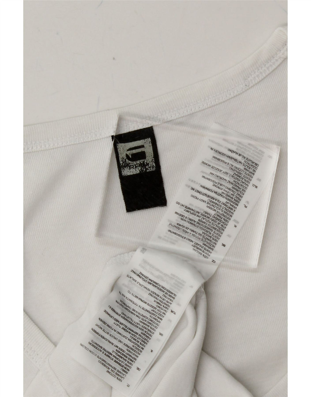 G-STAR Womens Vest Top UK 18 XL White Cotton Vintage G-Star and Second-Hand G-Star from Messina Hembry 