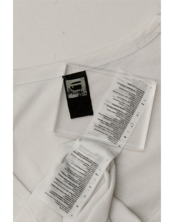 G-STAR Womens Vest Top UK 18 XL White Cotton Vintage G-Star and Second-Hand G-Star from Messina Hembry 