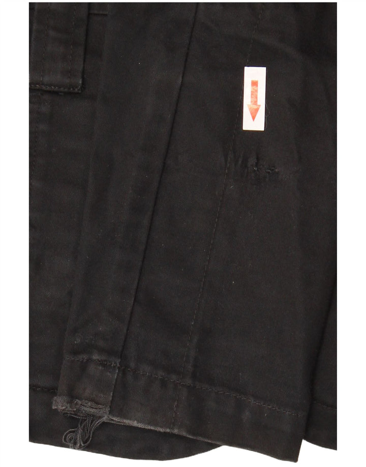 Jaqueta blazer feminina Armani Exchange com 1 botão Reino Unido 12 algodão preto médio