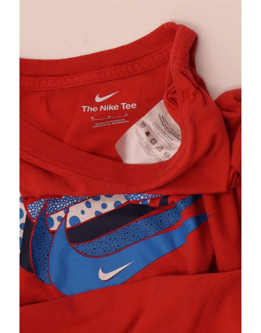 Camiseta Nike masculina gráfica Top médio algodão vermelho
