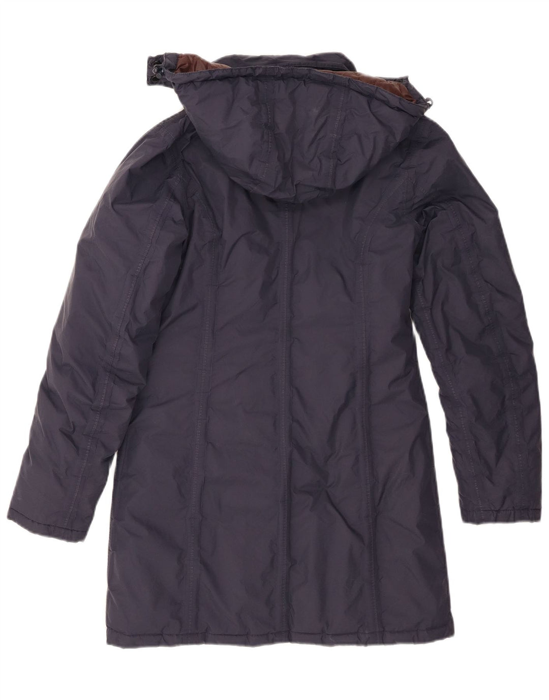 Casaco acolchoado com capuz feminino K-Way 7-8 anos azul marinho poliamida