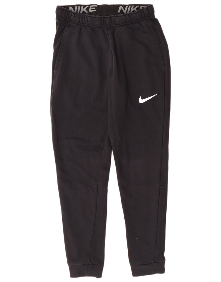 Nike masculino padrão ajuste calças de treino joggers médio preto esportes