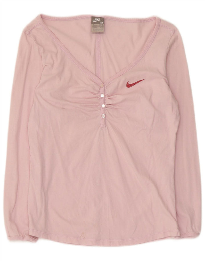 Top Nike Feminino Manga Longa UK 10/12 Médio Rosa
