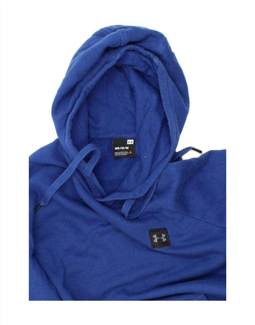 UNDER ARMOUR Womens Hoodie Jumper UK 14  Medium Navy Blue Cotton Vintage Under Armour and Second-Hand Under Armour from Messina Hembry 