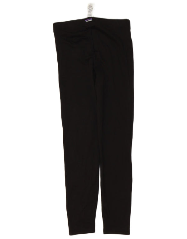 Leggings femininos Patagonia US 12 grandes poliéster preto