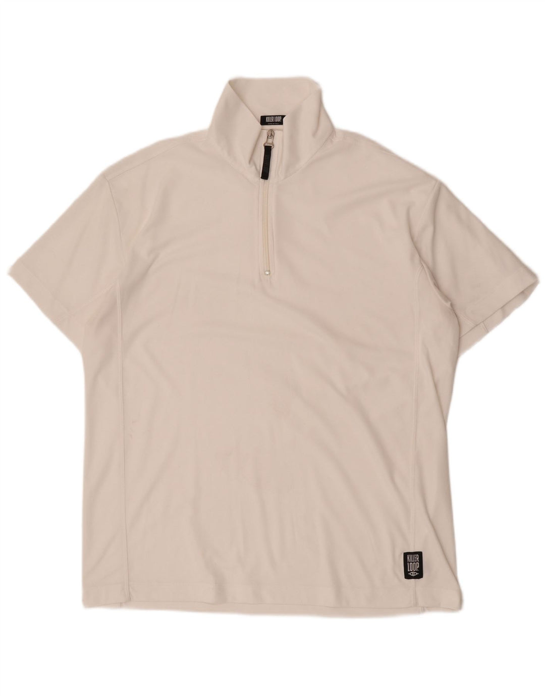 Camiseta masculina Killer Loop com zíper e gola XL poliéster branco