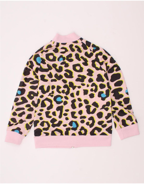 Adidas Meninas Treino Top Jaqueta 5-6 Anos Rosa Animal Estampa Poliéster