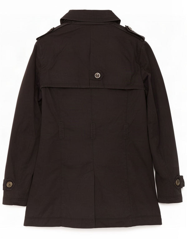 Massimo Dutti Casaco feminino com peito duplo UK 14 Grande Preto
