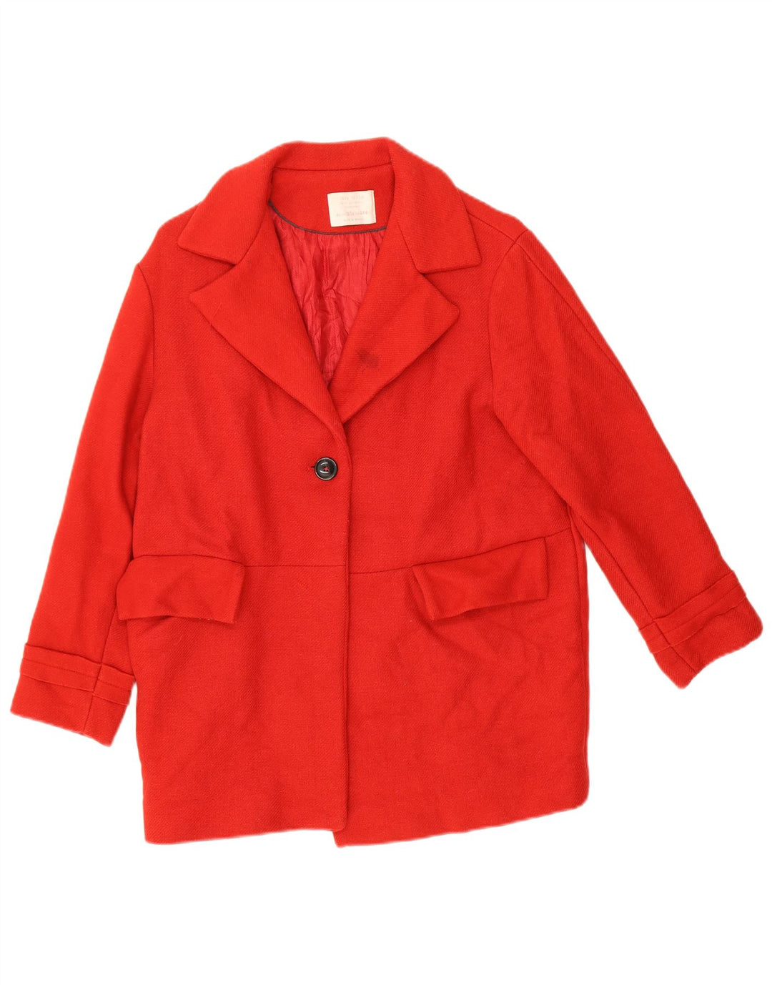Sobretudo Zara Meninas 13-14 Anos Acetato Vermelho
