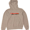 CHAMPION Womens Graphic Hoodie Jumper UK 18 XL Grey Cotton Vintage Champion and Second-Hand Champion from Messina Hembry 
