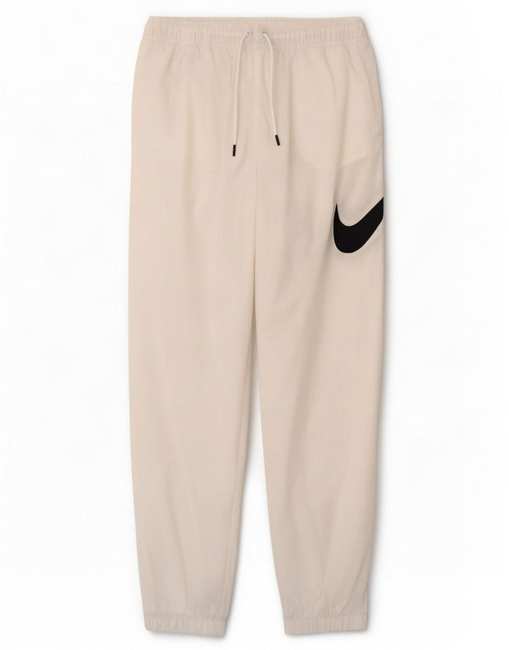 Nike feminino gráfico agasalho calças joggers reino unido 12 médio branco