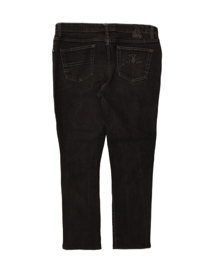 Jeans slim feminino TRUSSARDI W36 L26 algodão preto