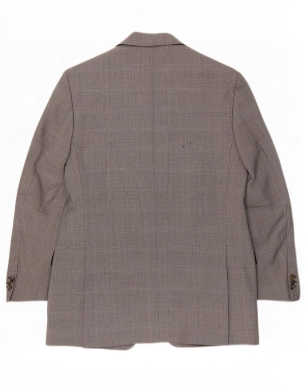 Jaqueta blazer masculina de 2 botões Marks & Spencer UK 44 XL cinza xadrez lã