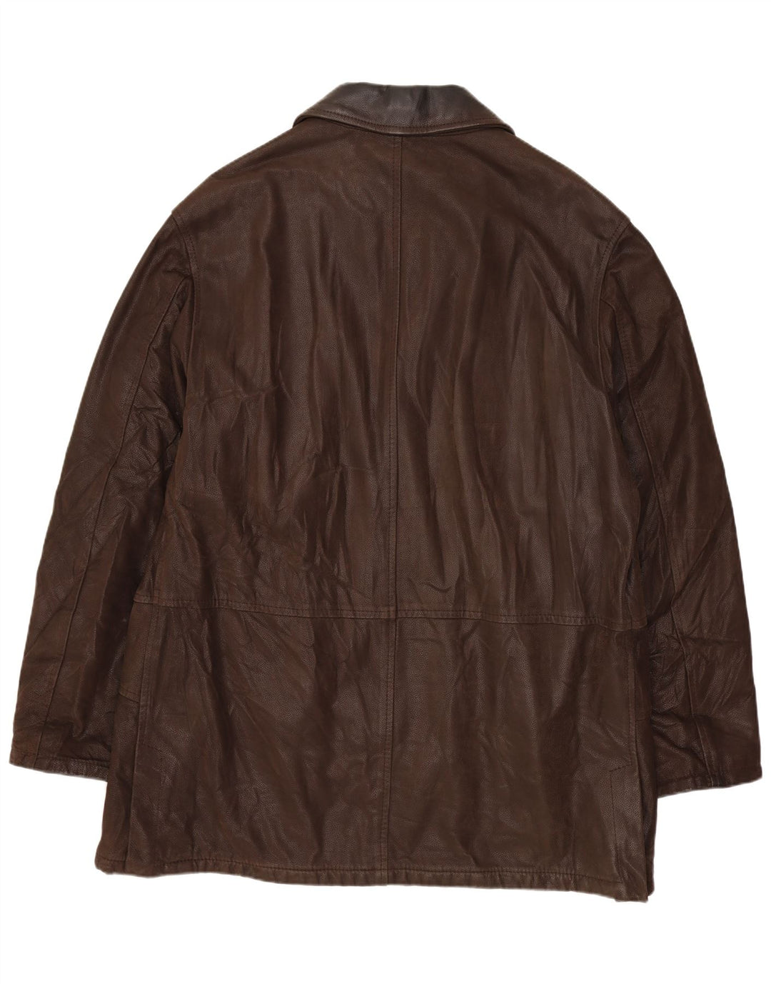Jaqueta de couro masculina VINTAGE IT 52 XL couro marrom