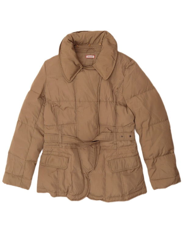 Jaqueta acolchoada feminina Max & Co. UK 12 Médio Bege Poliéster Clássico
