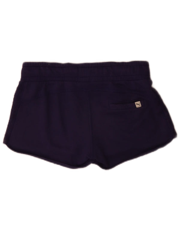 Puma Womens Relaxed Fit Sport Shorts UK 12 Médio Roxo Algodão Esportes