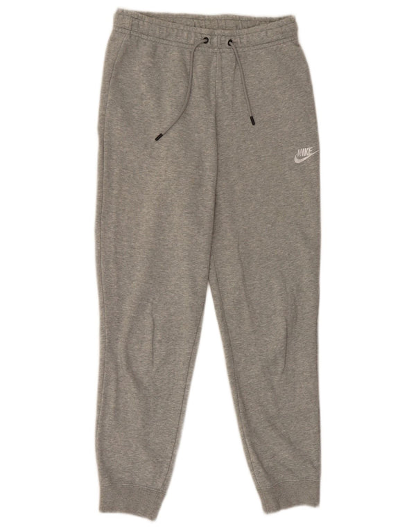 Calça de treino feminina Nike Joggers UK 10 pequeno cinza algodão