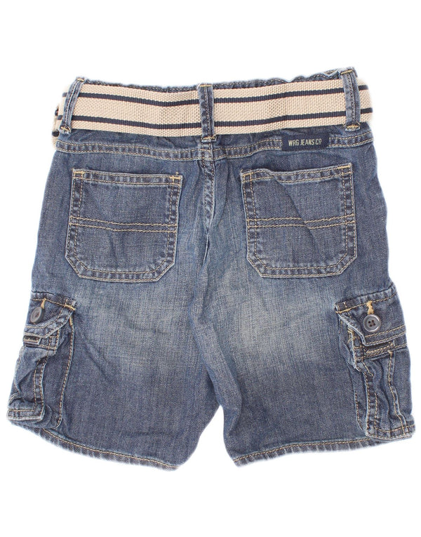 Shorts jeans cargo Wrangler Boys 3-4 anos W22 algodão azul